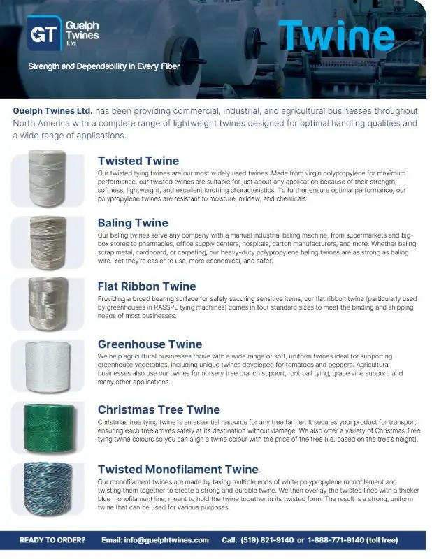 Twine Spec Sheet English